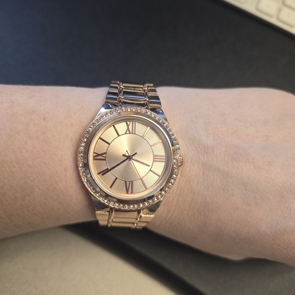 Rose Gold Roman Numeral Bracelet Watch